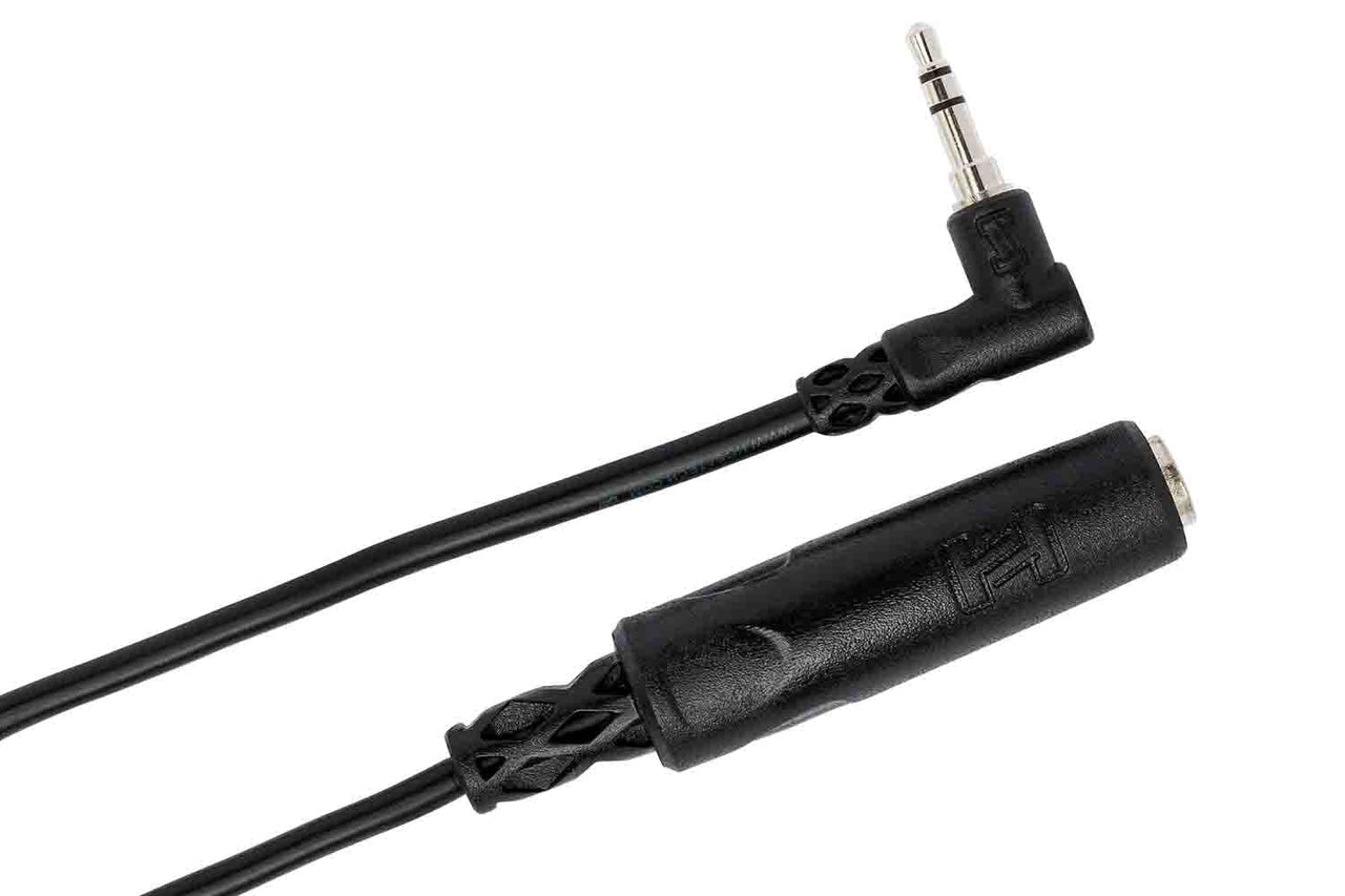 Hosa MHE-100.5 Headphone Adaptor, 1/4 in TRS to Right-angle 3.5 mm - 6 In