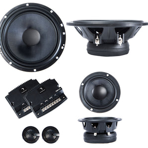 2 Diamond Audio DES365C DES Series 6.5" 3-Way Component System w/Aluminum Dome Tweeter and Crossovers