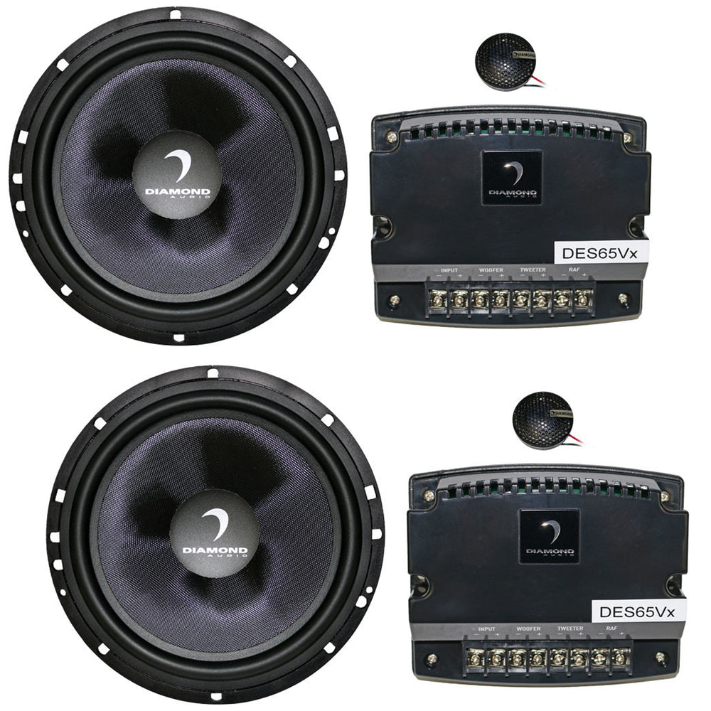 Diamond Audio DES65C 6.5" 2-Way Component System 25mm Aluminum Dome Tweeter