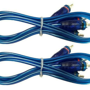2 MK Audio 15' RCA Stereo Plug Cable 2 Male to 2 Male Car Stereo Marine Home ATV
