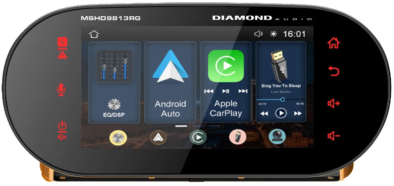 Diamond Audio MSHD9813RG Plug N-Play Digital Media Receiver for 1998-2013 Harley Davidson Road Glide