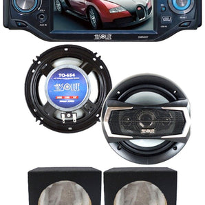 Absolute DMR-455 4.5" DVD/CD/MP3 Motorized 4 x 80W + 6.5" Speaker +Box
