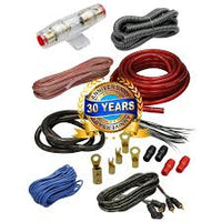 Thumbnail for Complete 2500W 4 Gauge Car Amplifier Installation Wiring Kit Amp 4Ga Red