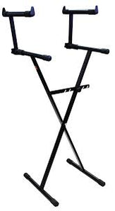 Mr. Dj USA KS550 X Style Pro Dual Music Keyboard Stand Electronic Piano Stand