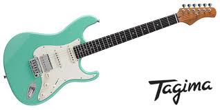 Tagima T 640 SUPER-SG-DF/AWH Electric Guitar - Surf Green