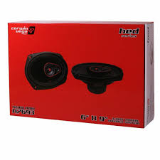 Cerwin Vega H7693 6x9" 3-Way Speakers + Black Flat Enclosure Speaker Box