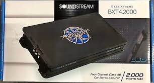 Soundstream BXT4.2000 Bass Xtreme Series 4Ch Amplifier + 4 Gauge Amp Kit