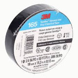 3M 165 Temflex vinyl electrical tape black roll 3/4" x 60 ft for general use insulation