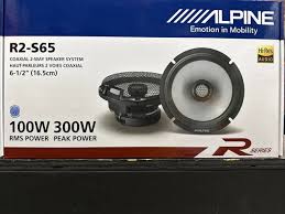 Alpine R2-S65 + Front or Rear Speaker Adapters + Harness Fit Select Honda Acura Vehicles