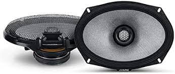 (4) ALPINE R2-S69.2 300w 6x9" Car Audio 2-Way Speakers+ Alpine R-A60F 4-Channel Amplifier