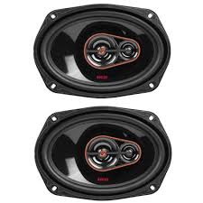 Cerwin Vega H7693 6x9" 3-Way Speakers + Black Flat Enclosure Speaker Box