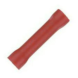 red vinyl butt connector for electrical wiring connections, 8 gauge size, versatile and durable