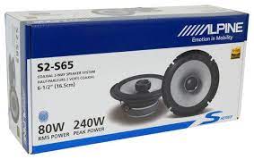 Alpine S2-S65 S-Series 6-1/2" 2-way Coaxial car Speaker 2 Set Bundle