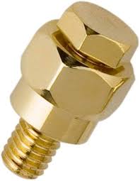 2 Absolute BTG-50 GM Short Side Post Terminals Positive Negative Battery Terminal Gold Plated