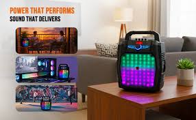 MR DJ 8" Loud Portable Boombox Bluetooth PA Speaker Big LED 1000W