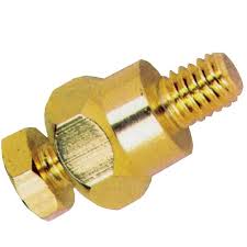 2 Absolute BTG-50 GM Short Side Post Terminals Positive Negative Battery Terminal Gold Plated