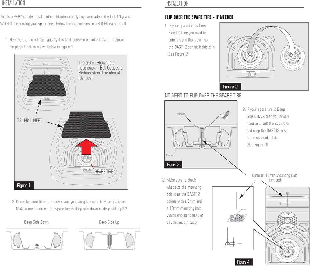 Diamond Audio DPSTX12 DMD Series 11" Shallow Spare Tire Passive Dual Voice Coil Subwoofer (4Ω)