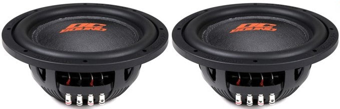 2 DC Sound DSW2500 12" Shallow-Mount Subwoofer 2500W + Ported Box + 0G Amp Kit