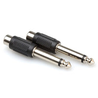 Thumbnail for Hosa GPR-101 Adaptors, RCA to 1/4 in TS, 2 pc