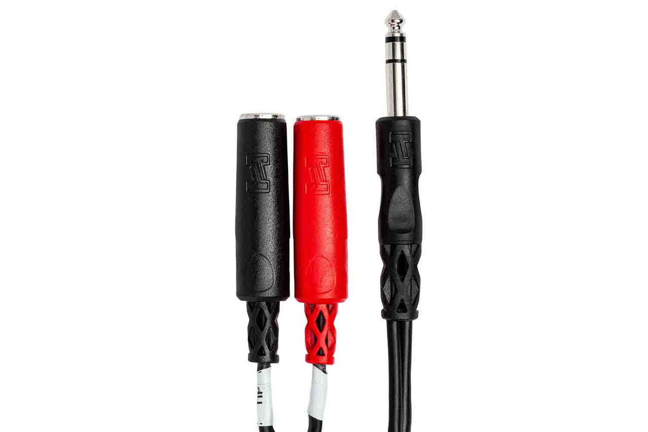 Hosa YPP-117 Stereo Breakout Cable 1/4 in TRS to Dual 1/4 in TSF