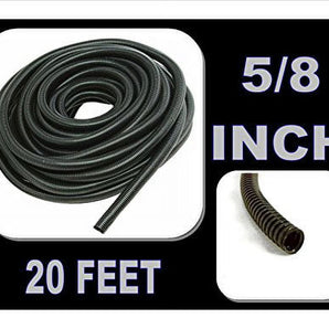 American Terminal  20 FT 58 INCH Split Loom Tubing Wire Conduit Hose Cover Auto Home Marine Black