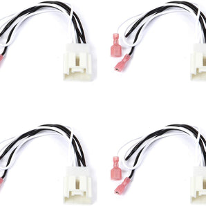2 Pair AT-725602 Compatible with 2015-2018 Ford Mustang Factory Speaker to Aftermarket Replacement Connector Harness Kit