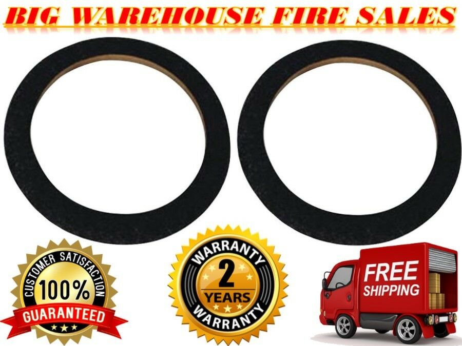 2 10" Black Carpeted MDF Car Stereo Speaker Woofer Subwoofer Sub Ring Spacer