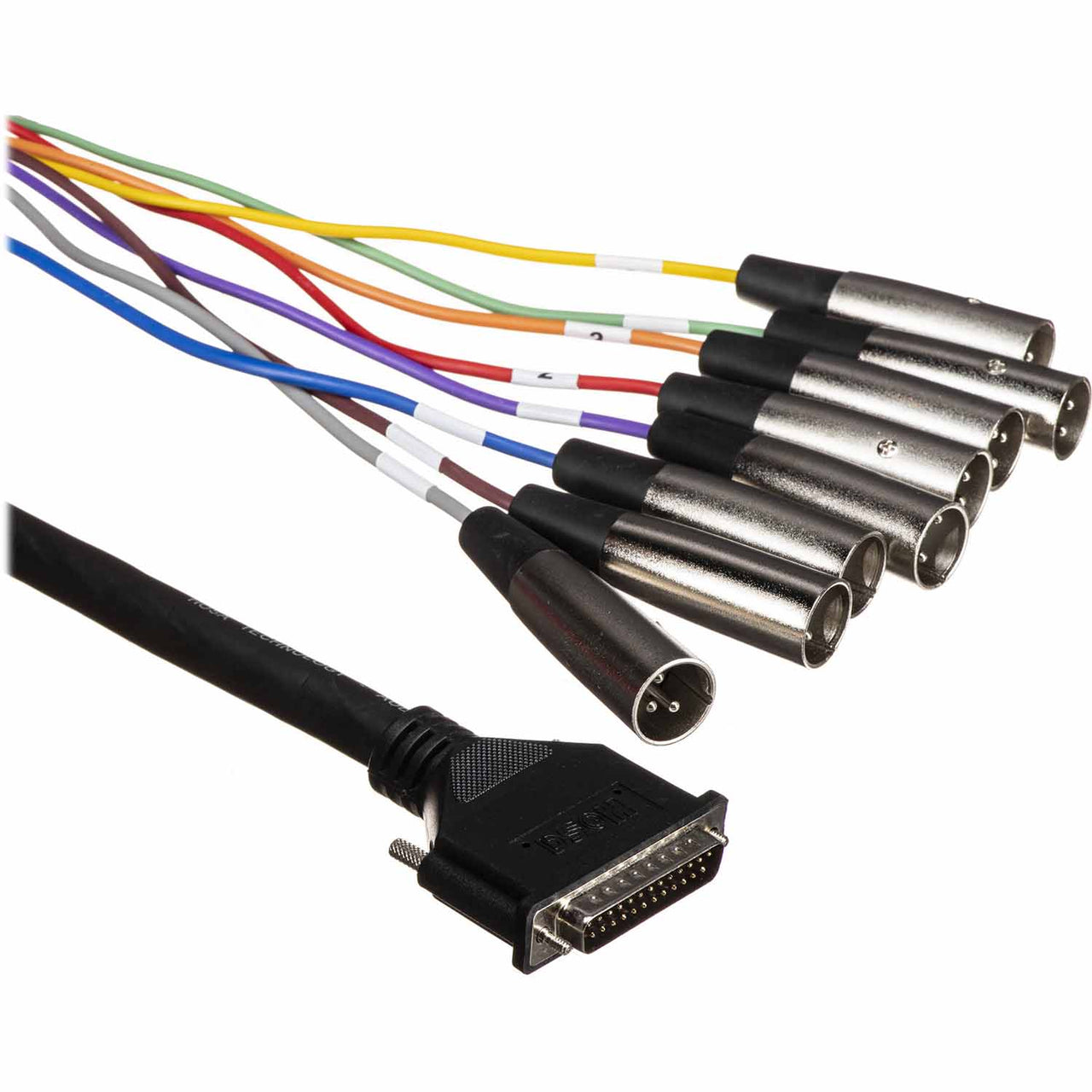 Hosa DTM803 Male DB-25 to 8-Channel Male 3-Pin XLR Snake Cable - 3 m