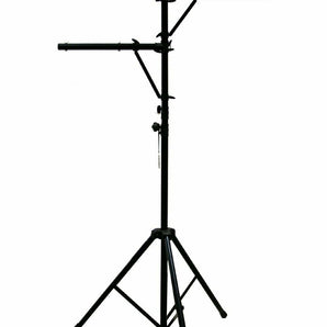 Mr DJ LS-300 Heavy Duty DJ Light Stand w/ Two Fixture Arms & T-Bar