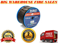 Thumbnail for 1/0 Gauge 50 FT PRO Xtreme Twisted Power / Ground Battery Wire Cables Black