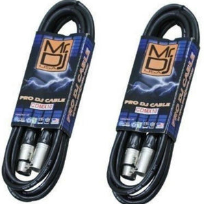 2 MR DJ CDMX10-5 10' DMX 5-Pin XLR Pro Stage DJ Lighting Cable