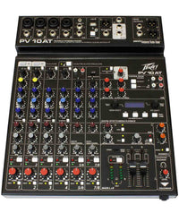 Thumbnail for Peavey PV 10 AT 120US Compact 10 Channel Mixer with Bluetooth and Antares Auto-Tune