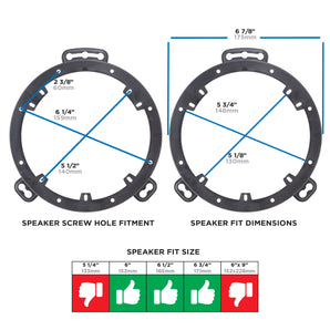 Metra 82-8702 Speaker Adapter 6 to 6 3/4 - Compatible Fits for Mercedes-Benz C-Class 2000-2011