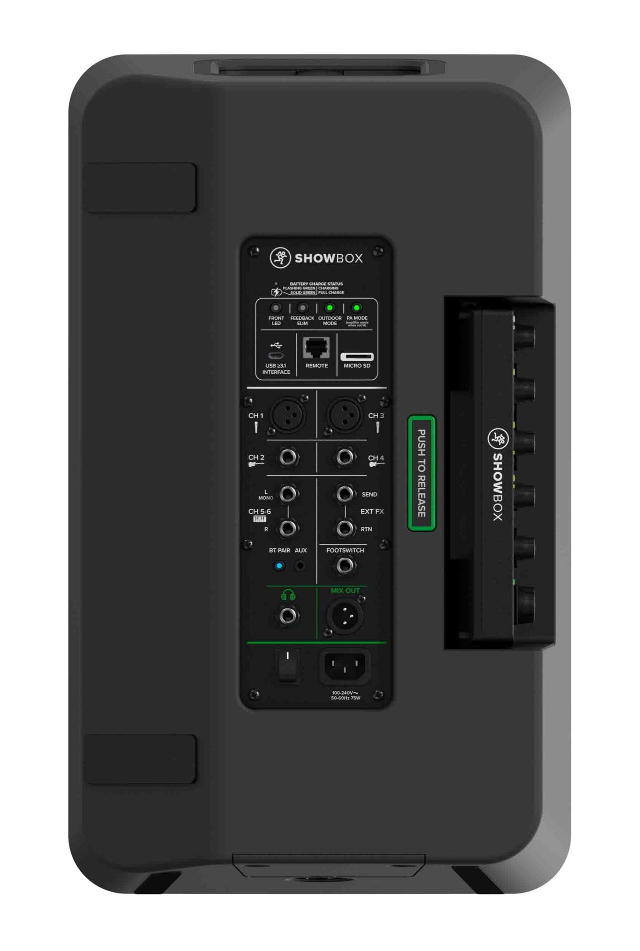 Mackie ShowBox Battery Powered All-In-One Performance Rig with Breakaway Mix Control