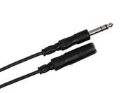 Thumbnail for Hosa HPE-310 Headphone Extension Cable 1/4 in Male TRS to 1/4 in Female TRS – 10 Feet