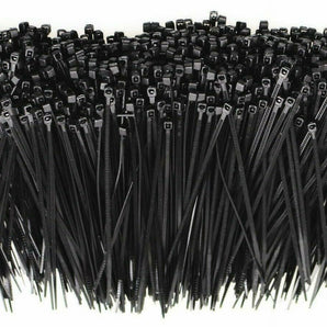 American Terminal 500 pcs 8-Inch Heavy Duty Strong Black Nylon Cable Ties