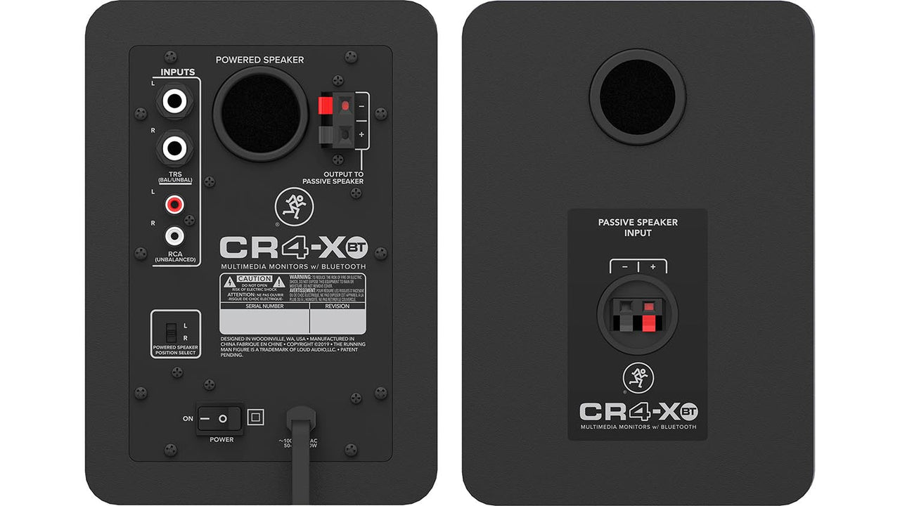 Mackie CR4-XBT, 4 Inches Creative Reference Multimedia Monitors With Bluetooth - Pair