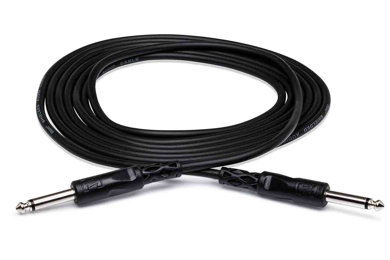 Hosa CPP-105 Unbalanced Interconnect Cable, 1/4 in TS to Same - 5 Feet