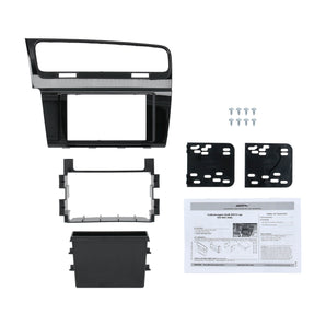 Metra 99-9013HG Single/Double-DIN Car Stereo Dash Kit - Compatible Fits for Volkswagen Golf 2015-up