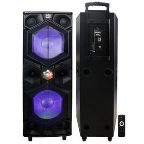 MR DJ VEGAS Double 15" Bluetooth Speaker Dual 15" 3Way Full-Range Powered/Active
