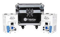 Thumbnail for Colorkey CKU-7703-KIT Cold Spark Machine Bundle 2 Dazzlers with Road Case - White