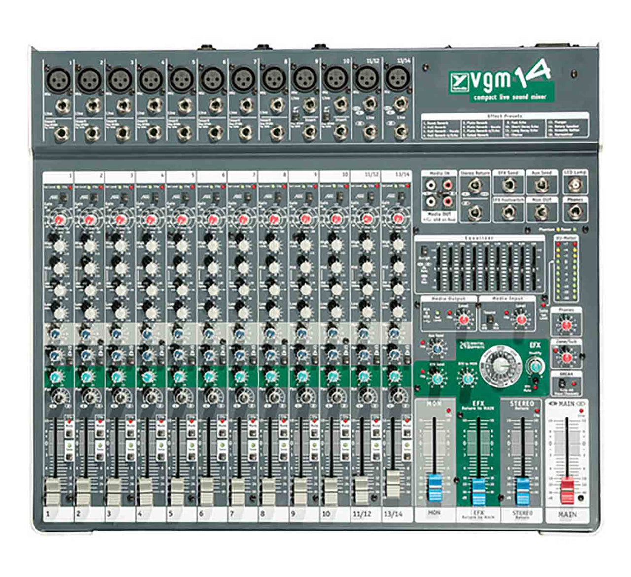 Yorkville Sound VGM14, Stereo Mixer with USB