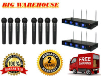 Thumbnail for 2 Mr Dj 4 CH Pro VHF Wireless Handheld DJ KTV Stage Microphone PA 4 Mic System