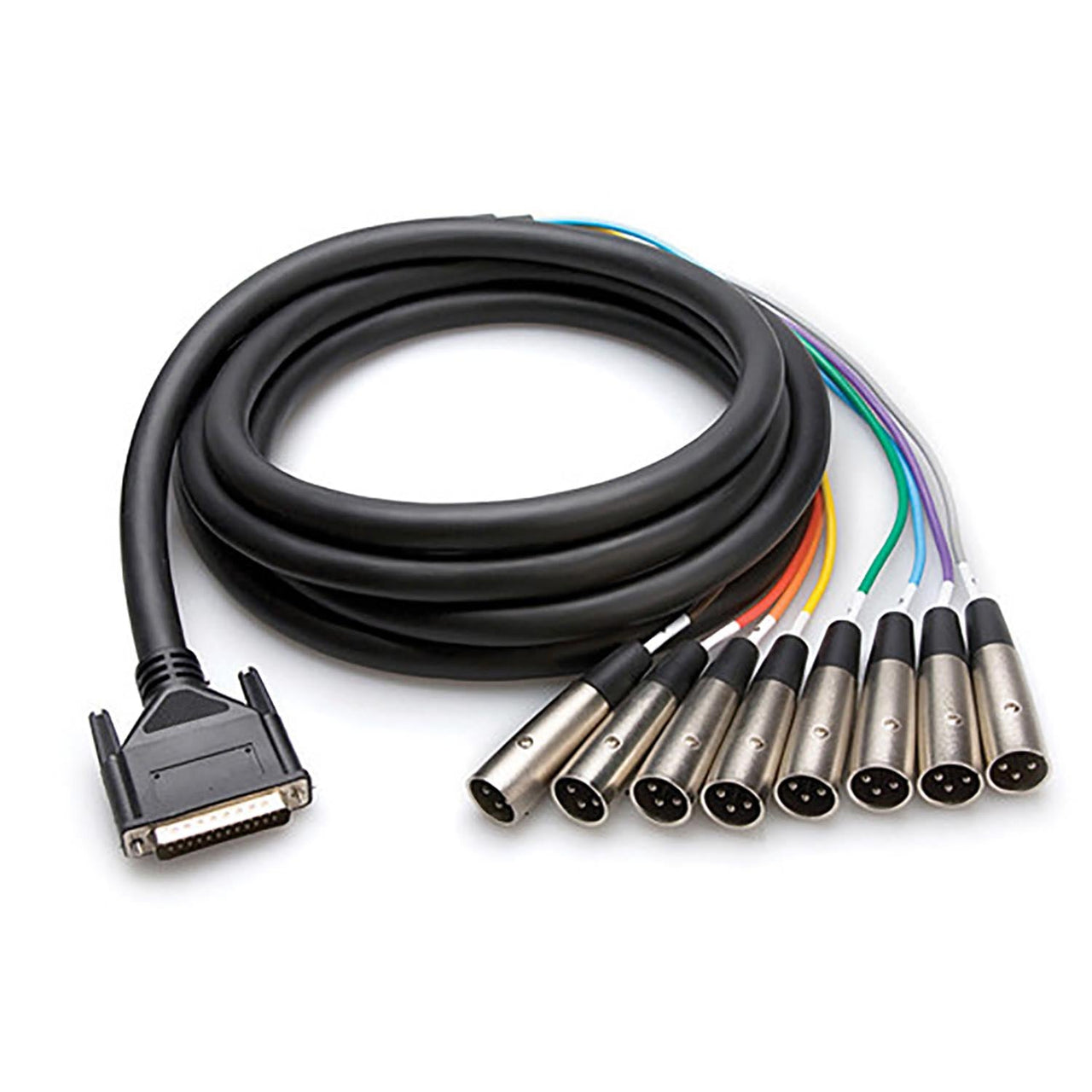 Hosa DTM803 Male DB-25 to 8-Channel Male 3-Pin XLR Snake Cable - 3 m