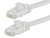 Thumbnail for 2 Patron Cat6a Ethernet Network Patch Cable RJ45 23AWG 600Mh Solid Copper Wire 3' White