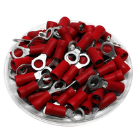 Thumbnail for E-RTR2218-100 22/18-Gauge Red Economy Nylon Ring Terminals