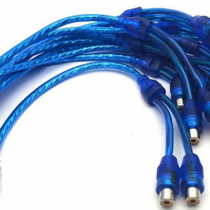 10 MK AUDIO RCA Audio Video Cable "Y" Adapter Splitter 1 Male to 2 Female Plug Cable