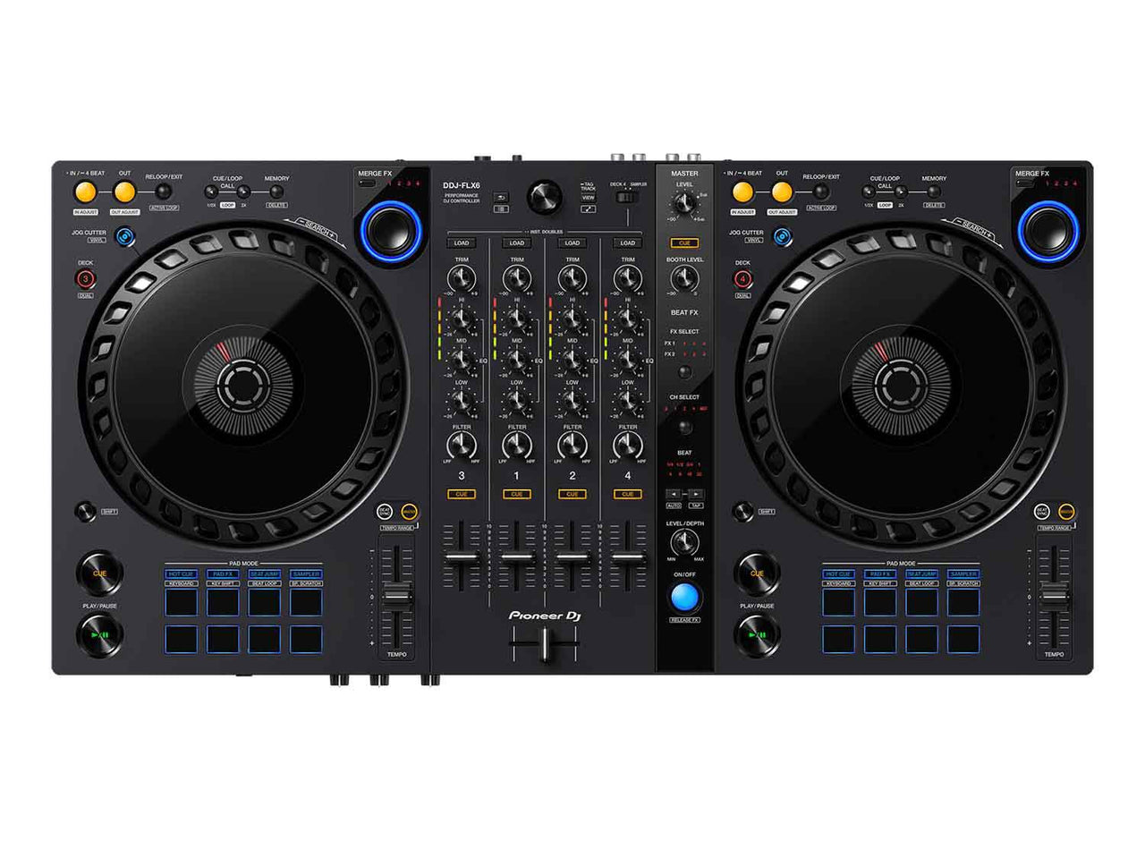 DJ Travel Package with Pioneer DJ DDJ-FLX6 Controller, Headliner HL20000 Laptop Stand and ProX XB-DJCL DJ Bag