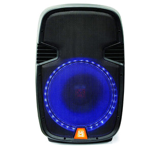 MR DJ PBX2659S 15" 2-Way Portable Pasive Speaker with LED Accent Lighting