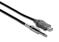 Thumbnail for Hosa USQ-110, TRACKLINK Guitar USB Interface 1/4-inch TS Male to USB Type A - 10 Feet